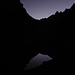Dunkel war´s... - Im Mondlicht glänzender Fälensee mit der Gipfelsilhouette des Mittleren Alpsteins