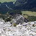 Blick hinunter zum letzten Gratabschnitt und ins Puitental
