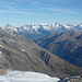 Blick zu den Berner Alpen mit Bietschhorn, Aletschhorn und Finsteraarhorn