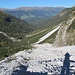 Abstieg ins Innerfeldtal - die Schatten sind in dieser Jahreszeit um 15 Uhr schon ziemlich lang.