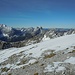 Sicht auf die nördliche Karwendelkette mit Tief- & Hochkarspitze und der Östlichen Karwendelspitze