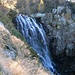 La cascata che scende dal Lago Mognola.