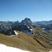 das Gipfelpanorama - beginnend im Osten mit dem markanten Widderstein in der Mitte