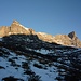 Im Aufstieg zum Loicherli: Gstelli- und Urbachengelhorn in der Morgensonne
