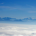 Blick nach Süden: da thront doch tatsächlich der Mont Blanc!
