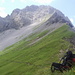 Am Beginn des Alpschelegrates mit Aufstiegsflanke