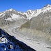Der beeindruckende Blick über den Oberaletschgletscher.