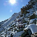 Abstieg Norgrat Risihorn. Bei Schnee zur Nachahmung nicht zu empfehlen.
