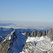 Detail westlicher Alpstein mit dem Nebelmeer im Hintergrund
