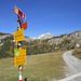 Wegweiser azf der Alp Champatsch