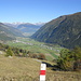 Bei Ruinatscha schauen wir nach Taufers im Südtirol hinunter