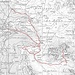 Ein Kartenausschnitt der Route