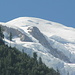 Mont Blanc as seen from down the valley (Chamonix)