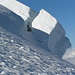 Blocks of ice on the way up to Dôme du Goûter.