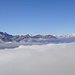 etwas mehr Nebel heute - doch nicht minder schön, der Ausblick gegen Pizzo Forno und das Gotthardmassiv