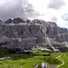 Blick zur Grodnerjoch. Pisciaduspitze(2985m), links im Bild, wird morgen folgen...