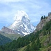 Das Matterhorn von Zermatt aus gesehen. 