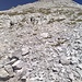 Blick hoch zum Gipfelaufbau