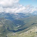 Flüelatal raus, rechts Pischa, Mitte Seehorn, links vom Büelenhorn versteckt liegt Davos