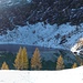 La bella conca sotto il Pizzo Alzasca e Piz Mezzodi  in ci è adagiato il Lago Sascòla già in veste invernale!