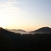Arnstein, Blick ins Kirnitzschtal mit Sonnenaufgang