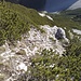Blick zurück durch Aufstiegsspur