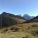 Beim Grasbergsattel Blick zur Schaufelspitze und zum Sonnjoch