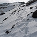 meine  Spuren im lockeren Schnee