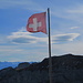 Fahne vom Schäfler steht im Wind.