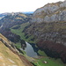 Vom Steckenbergsattel: Seealpsee und Marwees-Nordflanke.