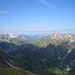 die Walsertalberge vom N-Gipfel des Hochrappenkopfes - Bildmitte rechts der Große Widderstein