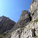 Exnerturm oder Torre Exner, 2494 m,mit die legendare Hangebrucke.