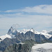 Auf dem Gipfel, links Matterhorn 4478 m