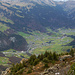 Tausend Meter tiefer - im Tal der Bregenzer Ache - die Ortschaft Au und Schopernau.