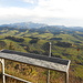 Panoramatafel auf der Wilkethöchi mit dem Alpstein im Hintergrund