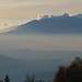 Abendliche Nebelstimmung über dem Rheintal in den Alpstein