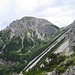 Blick zur Schänzlespitze mit dem Sattel und der Flanke rechts unten davor, durch die wir hinauf sind