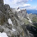 Die Steile Nordwande des Puezspitzen und Piz Duleda, tolle Furchetta und Wasserkofel im Hintergrund.