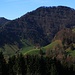 Sobald man von Atzmännig Schutt nach dem ersten Aufstieg den Gratrücken oberhalb Enkrinnen auf 950m erreicht hat man eine schöne Aussicht auf den Guntliberg (1224m) und Schwarzenberg (1293m).