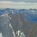 Zoom zu den Bergen des Heilbronner Höhenwegs: Hohes Licht, Wildes Mannle, Bockkarkopf, Hochfrottspitze, Mädelegabel und Trettachspitze.