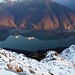 Dalla cima: riflessi sul Lago di Mezzola esondato