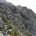 Die letzen Metter zur Wurmscharte, 2367m,hier ist steiler und schwieriger,  mit leichten Kletterpassagen (I).