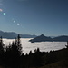 "Nebelmeer" über der Zentralschweiz. Da muss ich rein. Brrr:-)