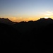 tramonto con vista sul Resegone a sinistra e il monte Due Mani a destra