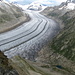 Der Grosse Aletschgletscher. Grösster Gletscher der Alpen