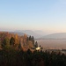Panoramablick, Festung Königstein und Lilienstein im Dunst