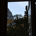 Schlafzimmerblick: Aussicht vom Stubenfenster des Winterraums der Ringelspitzhütte