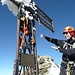 Beim Gipfelkreuz auf dem Monte Cervino 4476.4 m.ü.M.