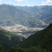 Valle di Sementina und Bellinzona von Monti di Dentro aus gesehen.