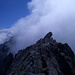 Wolkenspiel am Gipfelkamm des Pizzo Badile